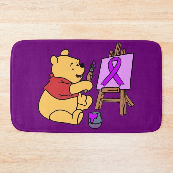 Item preview, Yellow Bear Painting an Awareness Ribbon (Purple) designed and sold by CaitlynConnor.