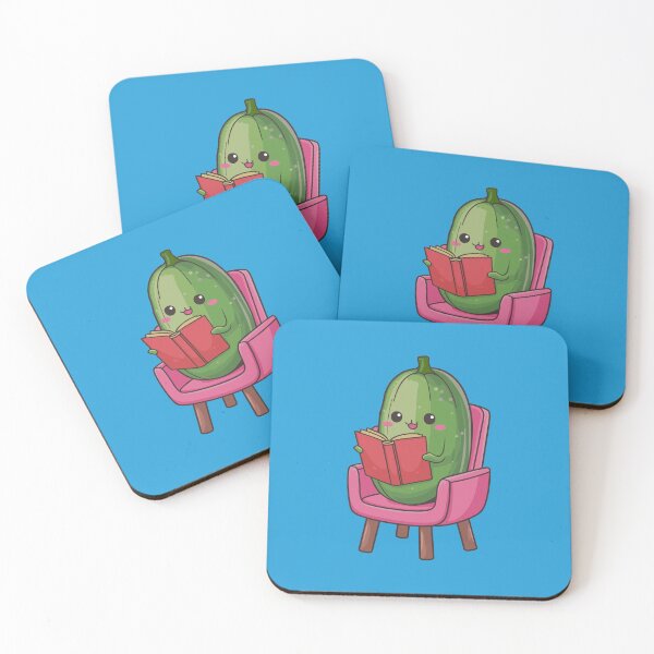 Item preview, Kawaii Cucumber is reading a book designed and sold by MaateoDesign.