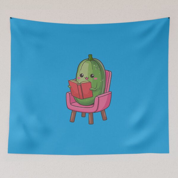 Item preview, Kawaii Cucumber is reading a book designed and sold by MaateoDesign.