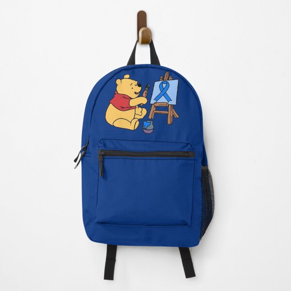 Item preview, Yellow Bear Painting an Awareness Ribbon (Blue) designed and sold by CaitlynConnor.