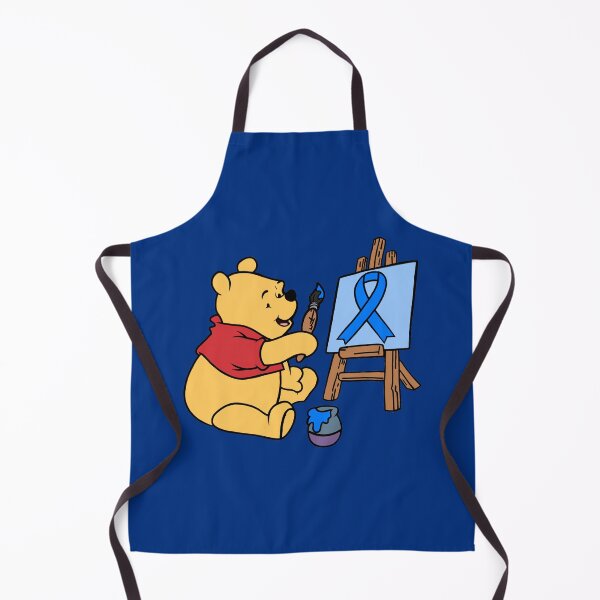 Item preview, Yellow Bear Painting an Awareness Ribbon (Blue) designed and sold by CaitlynConnor.