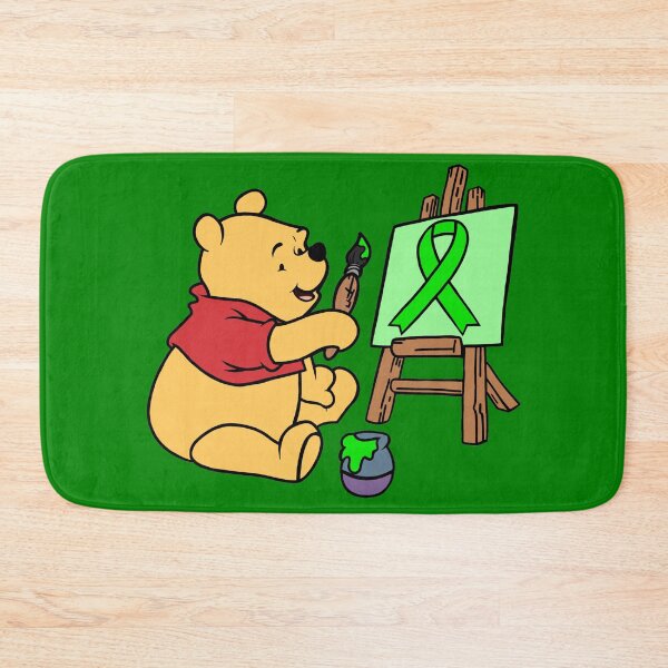 Item preview, Yellow Bear Painting an Awareness Ribbon (Green) designed and sold by CaitlynConnor.