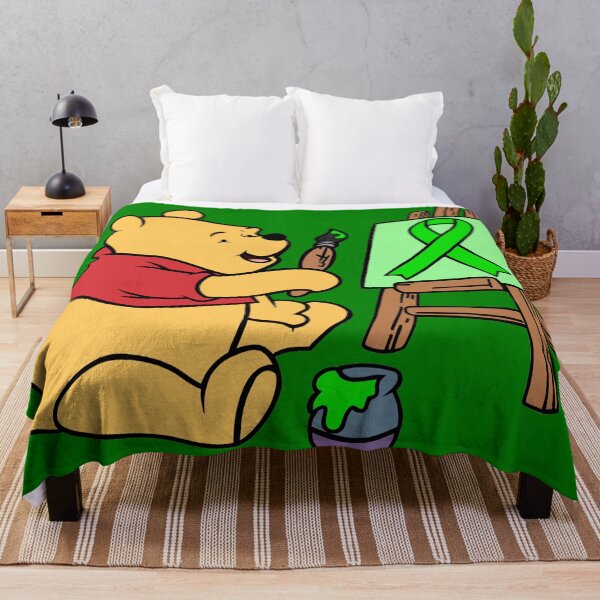 Item preview, Yellow Bear Painting an Awareness Ribbon (Green) designed and sold by CaitlynConnor.