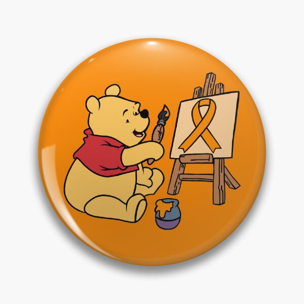 Item preview, Yellow Bear Painting an Awareness Ribbon (Orange) designed and sold by CaitlynConnor.