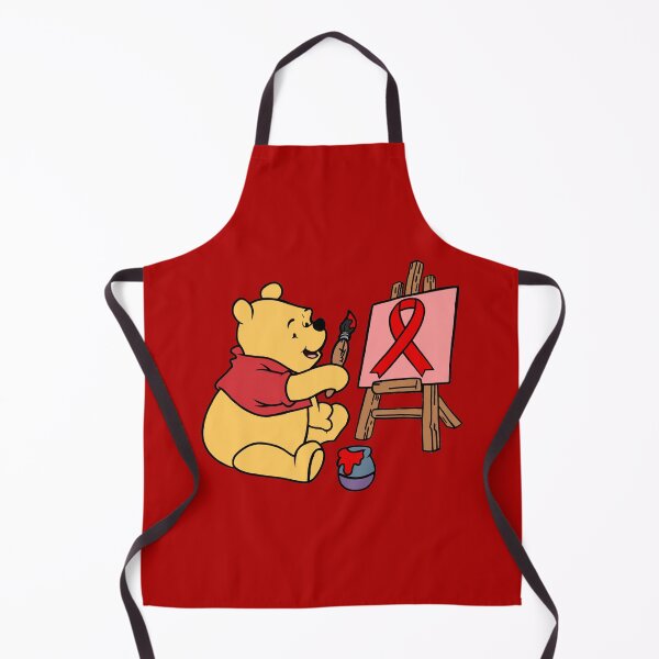 Item preview, Yellow Bear Painting an Awareness Ribbon (Red) designed and sold by CaitlynConnor.