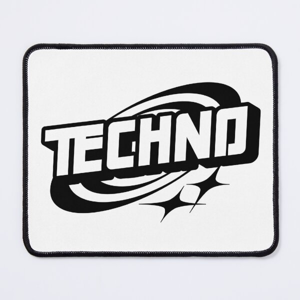 Item preview, TECHNO  - Rings Y2K Tech (black)  designed and sold by Discothreadz.