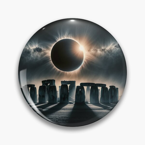 Item preview, Celestial Alignment at Stonehenge - Eclipse Artwork designed and sold by BurrisGallery.