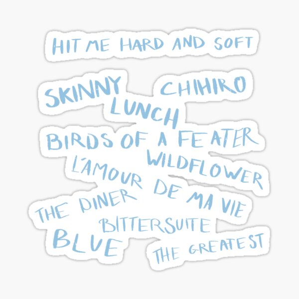 Item preview, HIT ME HARD AND SOFT SETLIST STICKER designed and sold by beigelaurent.