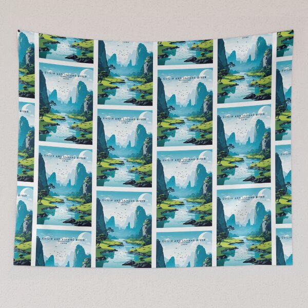 Item preview, Guilin and Lijiang River National Park Karst Wonderland designed and sold by NeuralVibe.
