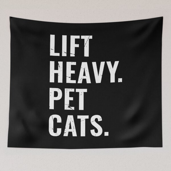 Item preview, Lift Heavy Pet Cats, Funny Cat Lover Gym Enthusiast designed and sold by Singhe Design.