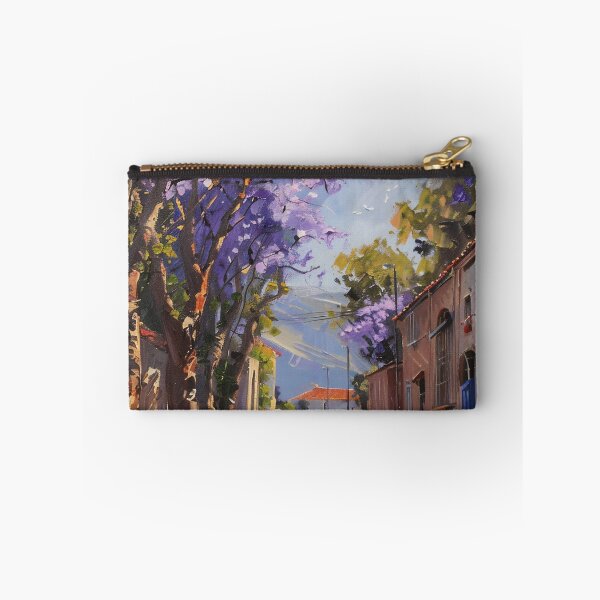 Item preview, Blooming Pathway: A Spring Street in Purple Splendor designed and sold by oanaunciuleanu.