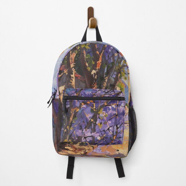 Item preview, Blooming Pathway: A Spring Street in Purple Splendor designed and sold by oanaunciuleanu.
