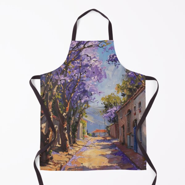 Item preview, Blooming Pathway: A Spring Street in Purple Splendor designed and sold by oanaunciuleanu.
