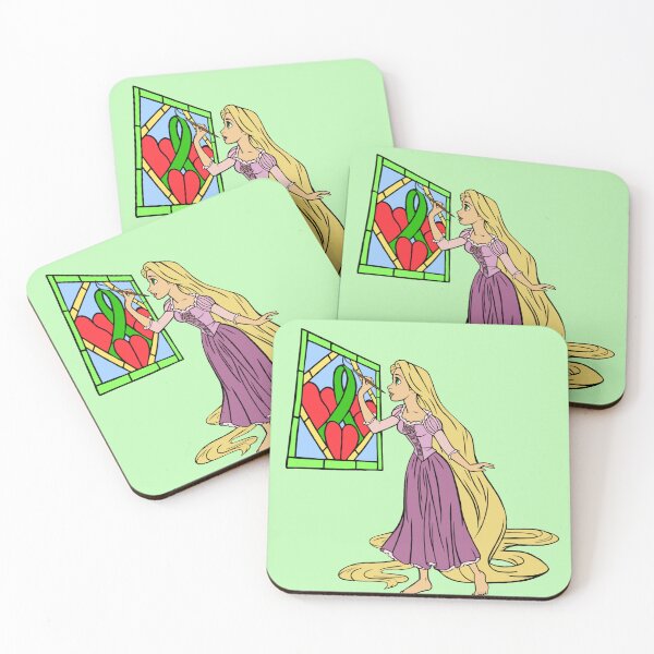 Item preview, Long Haired Girl Painting an Awareness Ribbon (Green) designed and sold by CaitlynConnor.