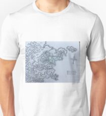 Retro Fantasy Map (Drow Elves) Unisex T-Shirt