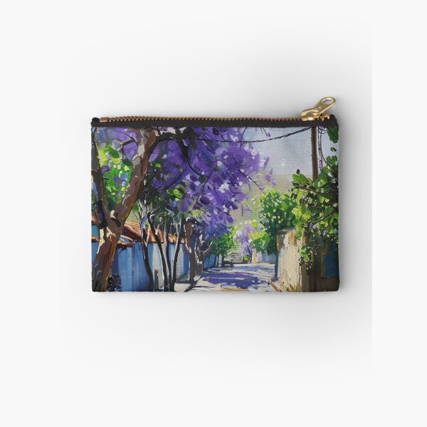 Item preview, Blooming Pathway: A Spring Street in Purple Splendor designed and sold by oanaunciuleanu.