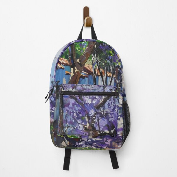 Item preview, Blooming Pathway: A Spring Street in Purple Splendor designed and sold by oanaunciuleanu.