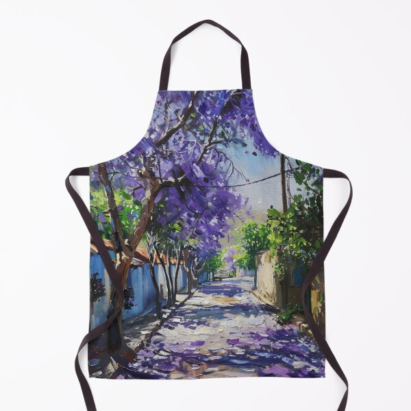 Item preview, Blooming Pathway: A Spring Street in Purple Splendor designed and sold by oanaunciuleanu.