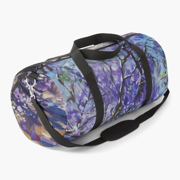 Item preview, Blooming Pathway: A Spring Street in Purple Splendor designed and sold by oanaunciuleanu.