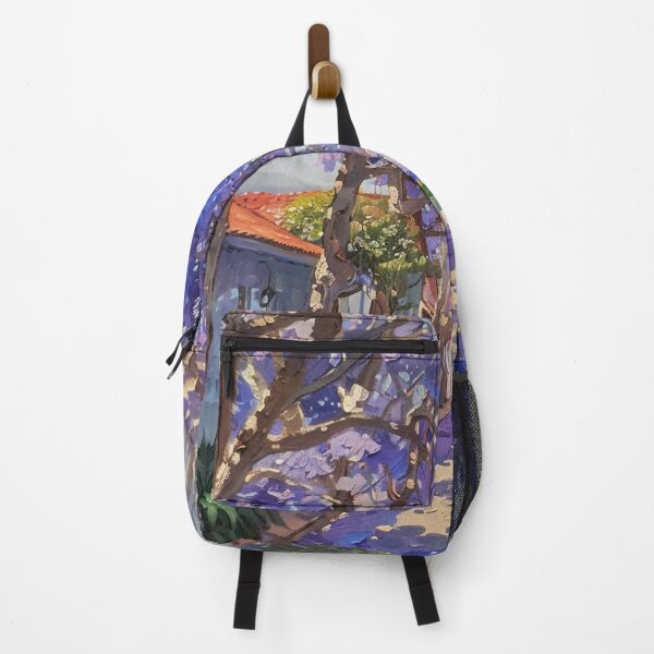 Item preview, Blooming Pathway: A Spring Street in Purple Splendor designed and sold by oanaunciuleanu.
