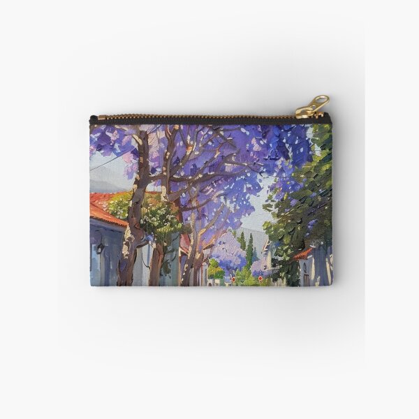 Item preview, Blooming Pathway: A Spring Street in Purple Splendor designed and sold by oanaunciuleanu.