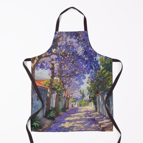 Item preview, Blooming Pathway: A Spring Street in Purple Splendor designed and sold by oanaunciuleanu.