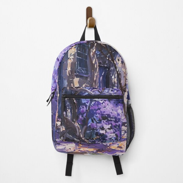 Item preview, Blooming Pathway: A Spring Street in Purple Splendor designed and sold by oanaunciuleanu.