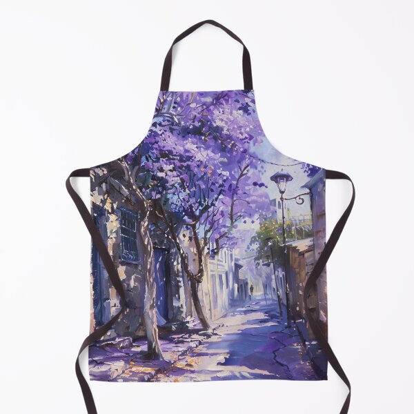 Item preview, Blooming Pathway: A Spring Street in Purple Splendor designed and sold by oanaunciuleanu.