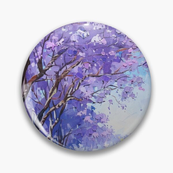 Item preview, Blooming Pathway: A Spring Street in Purple Splendor designed and sold by oanaunciuleanu.