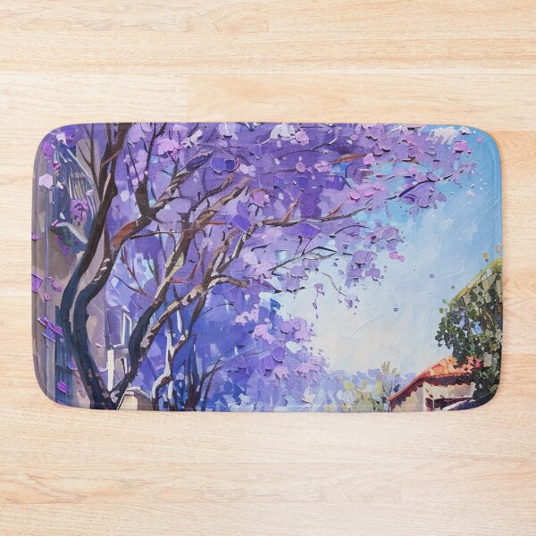 Item preview, Blooming Pathway: A Spring Street in Purple Splendor designed and sold by oanaunciuleanu.