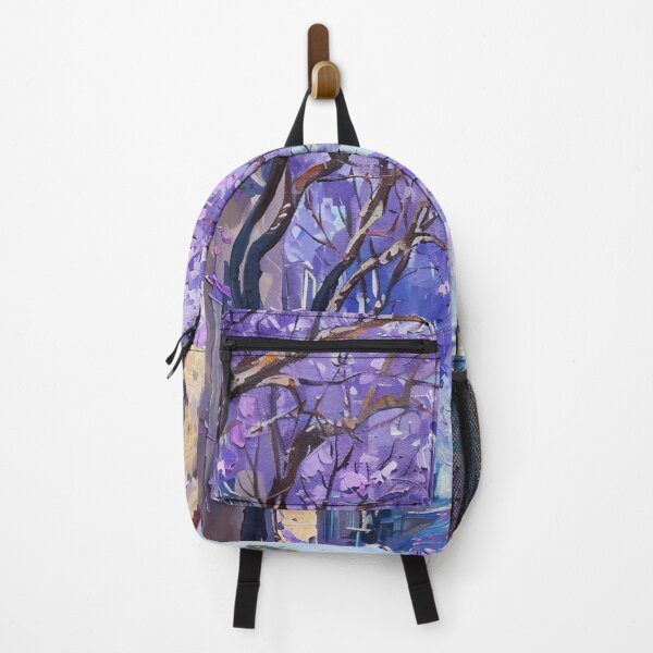 Item preview, Blooming Pathway: A Spring Street in Purple Splendor designed and sold by oanaunciuleanu.