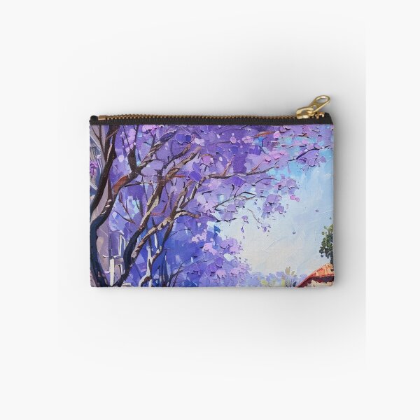 Item preview, Blooming Pathway: A Spring Street in Purple Splendor designed and sold by oanaunciuleanu.