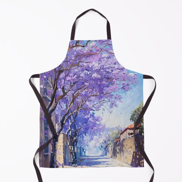 Item preview, Blooming Pathway: A Spring Street in Purple Splendor designed and sold by oanaunciuleanu.