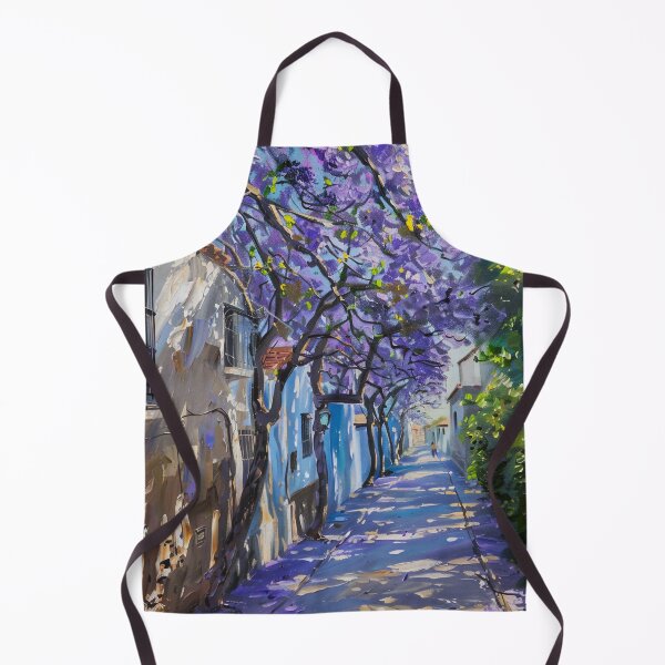Item preview, Blooming Pathway: A Spring Street in Purple Splendor designed and sold by oanaunciuleanu.