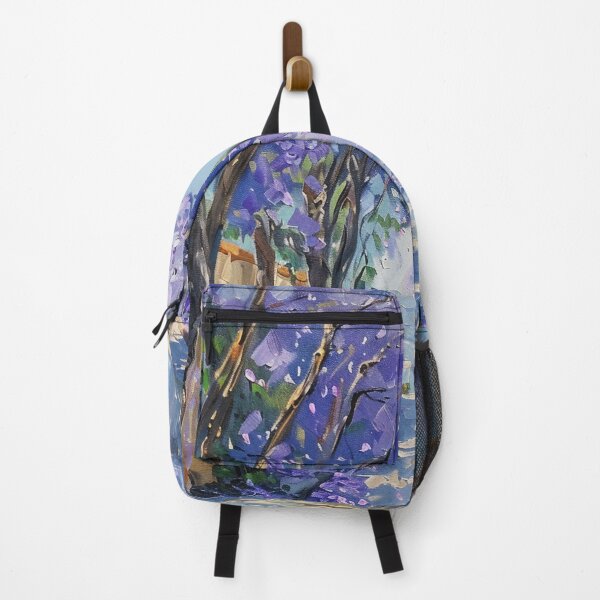 Item preview, Blooming Pathway: A Spring Street in Purple Splendor designed and sold by oanaunciuleanu.