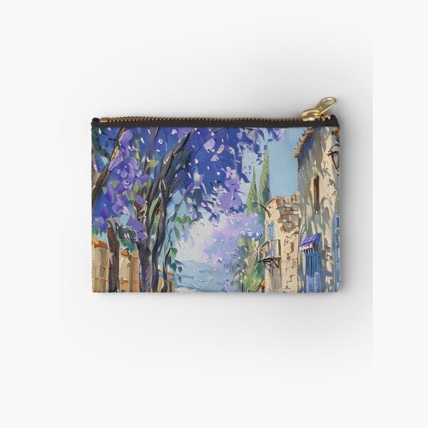 Item preview, Blooming Pathway: A Spring Street in Purple Splendor designed and sold by oanaunciuleanu.