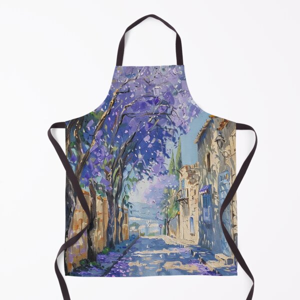 Item preview, Blooming Pathway: A Spring Street in Purple Splendor designed and sold by oanaunciuleanu.