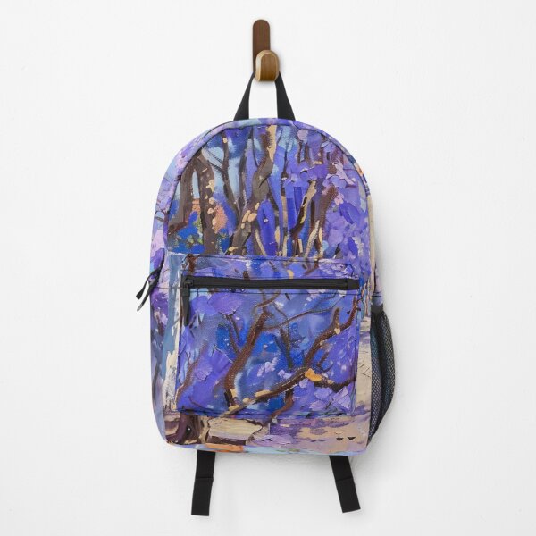 Item preview, Blooming Pathway: A Spring Street in Purple Splendor designed and sold by oanaunciuleanu.