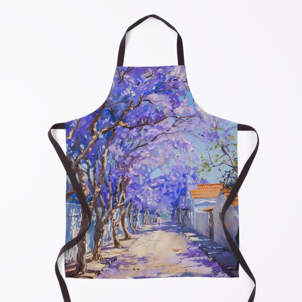 Item preview, Blooming Pathway: A Spring Street in Purple Splendor designed and sold by oanaunciuleanu.