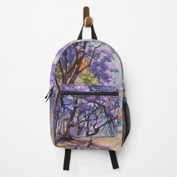 Item preview, Blooming Pathway: A Spring Street in Purple Splendor designed and sold by oanaunciuleanu.