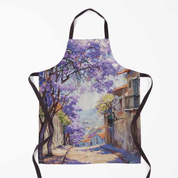 Item preview, Blooming Pathway: A Spring Street in Purple Splendor designed and sold by oanaunciuleanu.