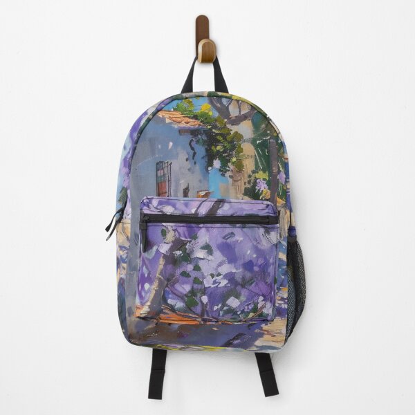 Item preview, Blooming Pathway: A Spring Street in Purple Splendor designed and sold by oanaunciuleanu.