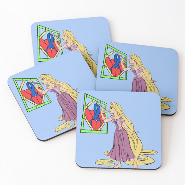Item preview, Long Haired Girl Painting an Awareness Ribbon (Blue) designed and sold by CaitlynConnor.