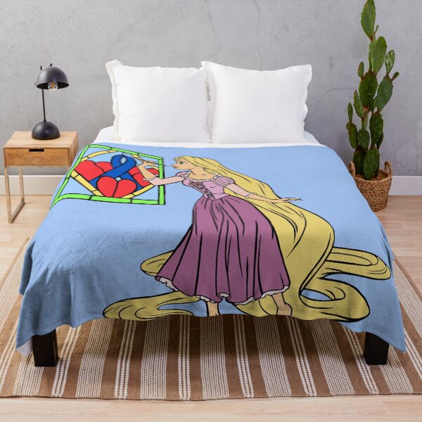 Item preview, Long Haired Girl Painting an Awareness Ribbon (Blue) designed and sold by CaitlynConnor.