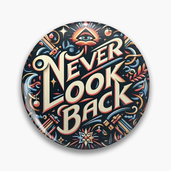 Item preview, Never look back, typography designed and sold by maxmaj.