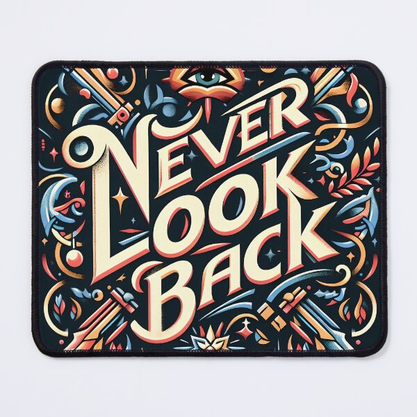 Item preview, Never look back, typography designed and sold by maxmaj.