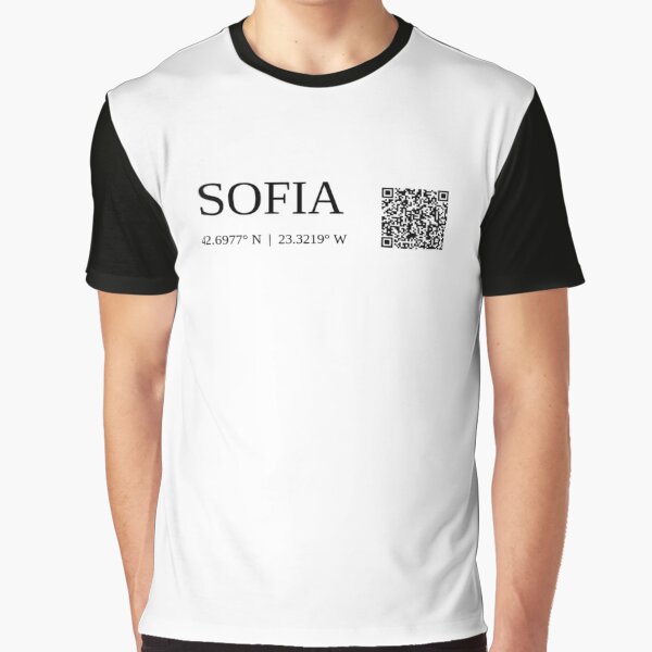 city of sofia bulgarie text gps coords - light  t-shirt graphique