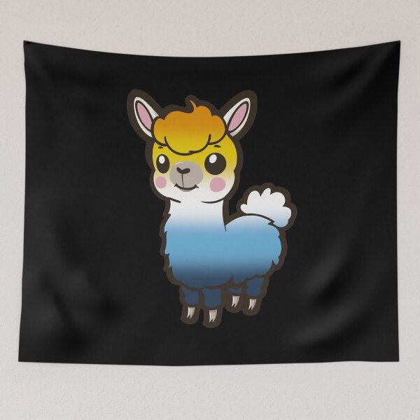 Item preview, Cute AroAce Pride Flag Llama, Kawaii AroAce Pride Design  designed and sold by Travelslightly.