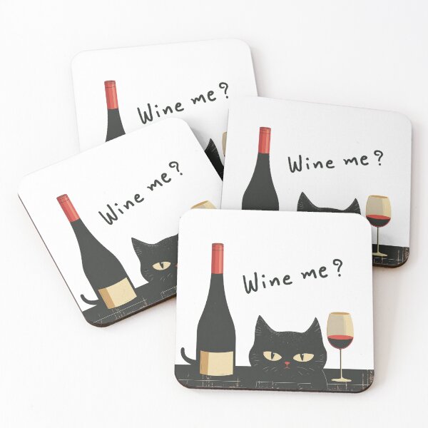 Artikelvorschau, Katze mit Wein „Wein mir?“ entworfen und verkauft von N monster.
