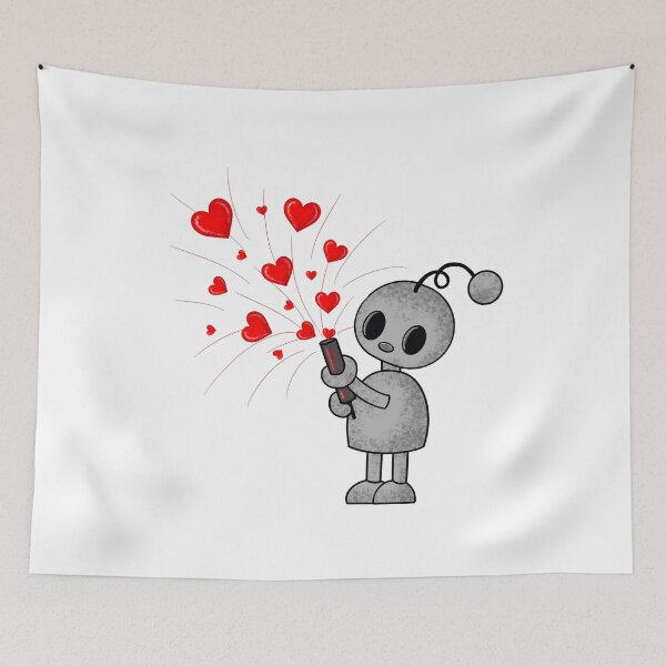 Item preview, spreading love stonybot cute robot designed and sold by Pezi-Creation.
